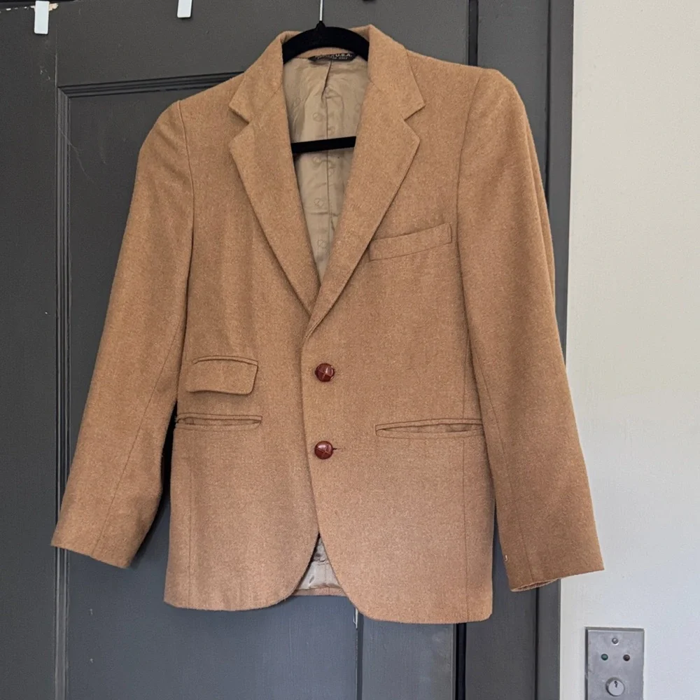 Dior Women's Vintage Wool Tan Blazer